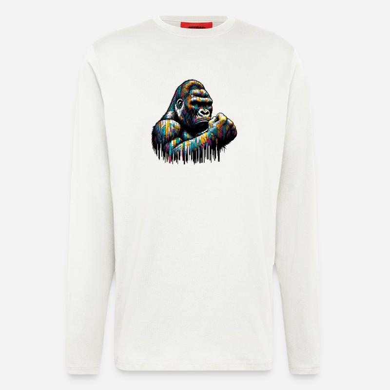 Gorilla - Langarmshirt - made by SPREAD  - OFF WHITE