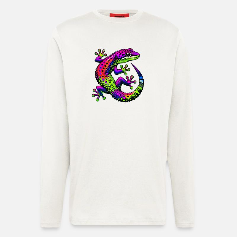 Gecko - Langarmshirt - made by SPREAD - OFF WHITE