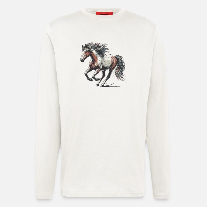 Cheval - Manches longues bio décontracté fabriqué en UE - OFF WHITE