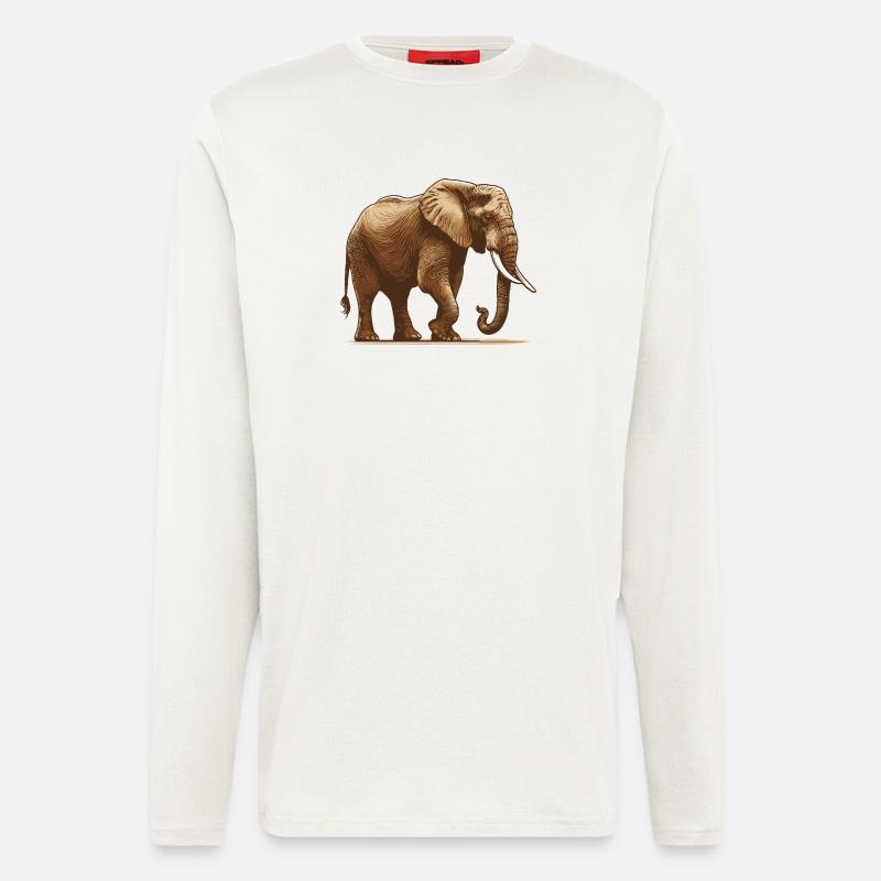 Elefant - Langarmshirt - made by SPREAD  - OFF WHITE