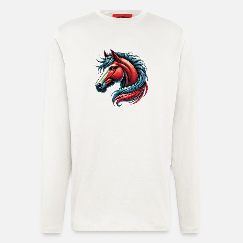 Pferd - Langarmshirt - made by SPREAD  - OFF WHITE