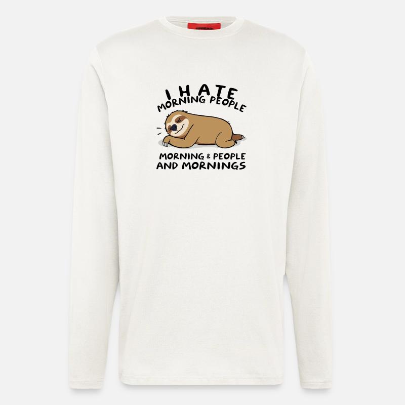 Charming Sloth Dreaming on Leaf - Longsleeve - made by SPREAD  - OFF WHITE