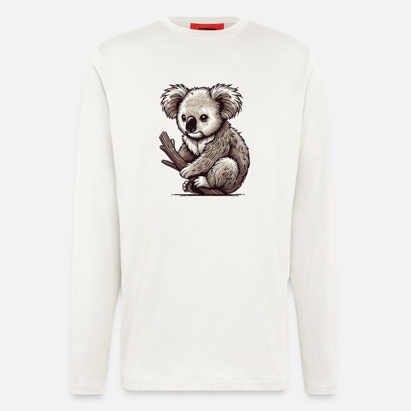 Koala - Manches longues bio décontracté fabriqué en UE - OFF WHITE