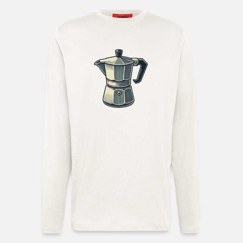 Espresso pot - Longsleeve - made by SPREAD  - OFF WHITE