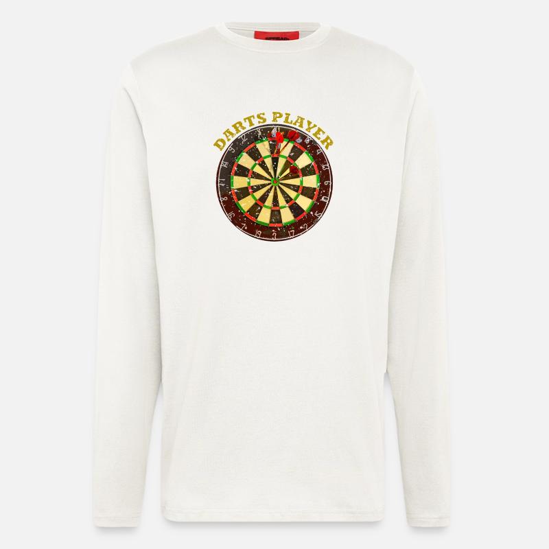 Darts Player Motif Design - Longsleeve - made by SPREAD  - OFF WHITE
