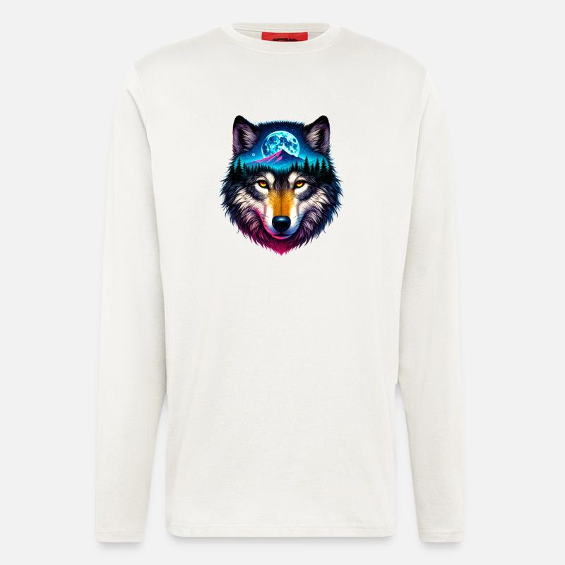 Wolf - Langarmshirt - made by SPREAD  - OFF WHITE