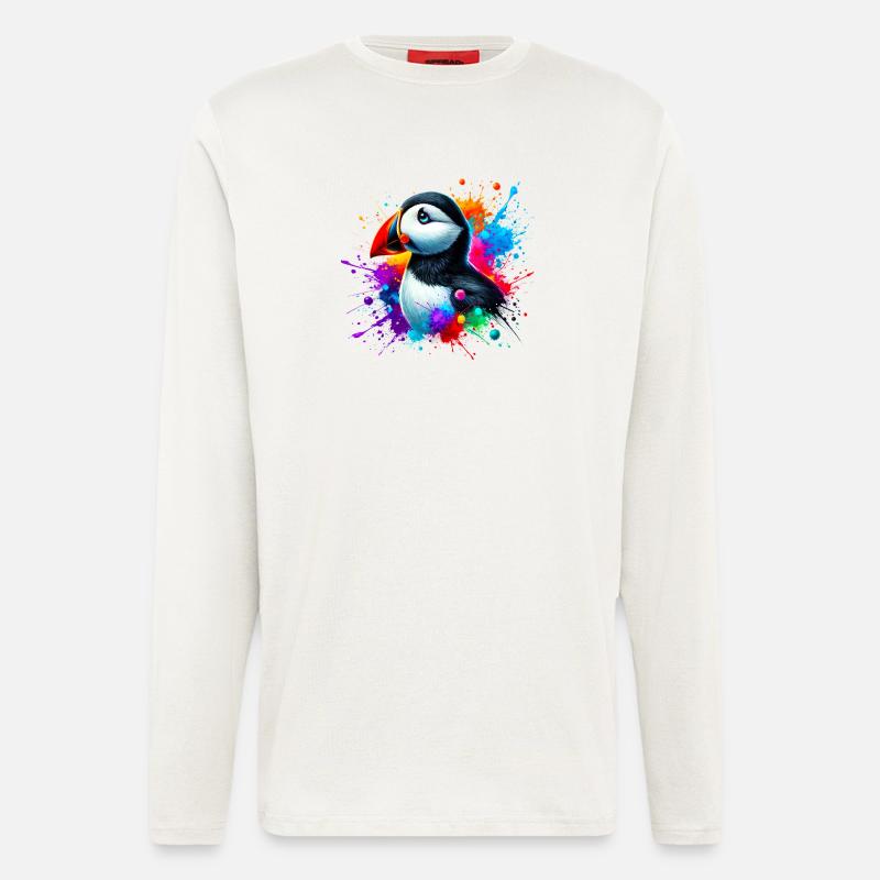 Papageitaucher - Langarmshirt - made by SPREAD  - OFF WHITE