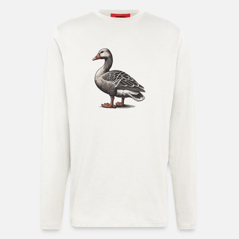 Gans - Langarmshirt - made by SPREAD - OFF WHITE