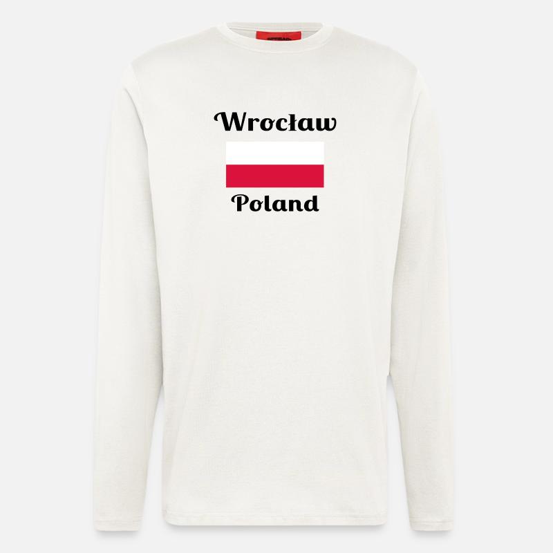 Breslau, Polen - Stilvolle Drucke - Langarmshirt - made by SPREAD  - OFF WHITE
