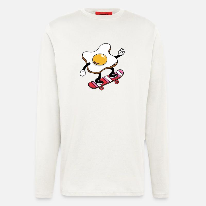 Skateboard Egg Daredevil - Longsleeve - made by SPREAD  - OFF WHITE