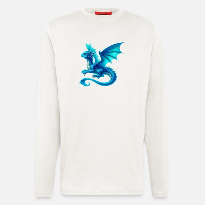 Dragon - Manches longues bio décontracté fabriqué en UE - OFF WHITE