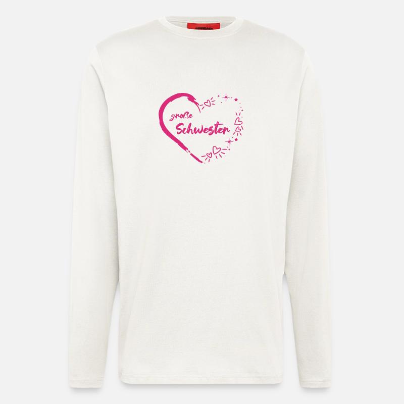 große Schwester rosa pink Herz - Langarmshirt - made by SPREAD  - OFF WHITE