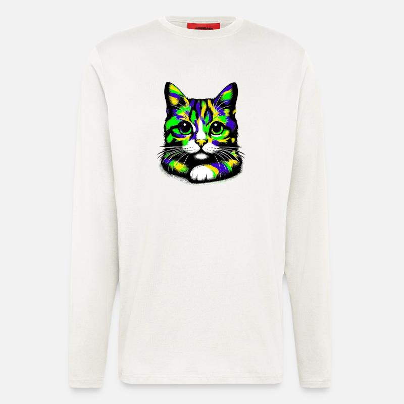 Katze - Langarmshirt - made by SPREAD  - OFF WHITE