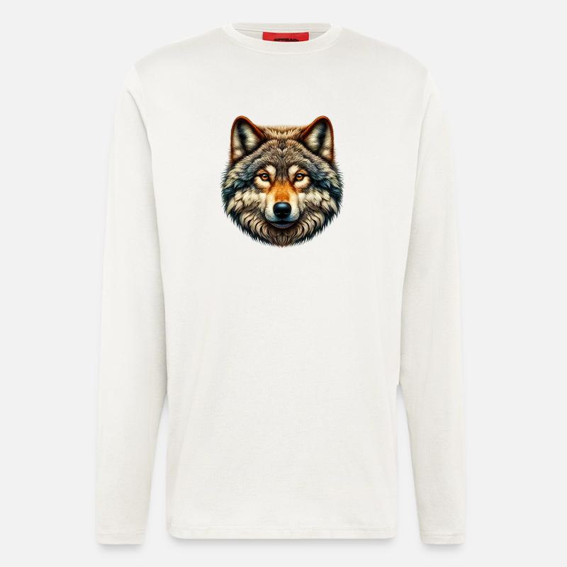 Wolf - Langarmshirt - made by SPREAD  - OFF WHITE