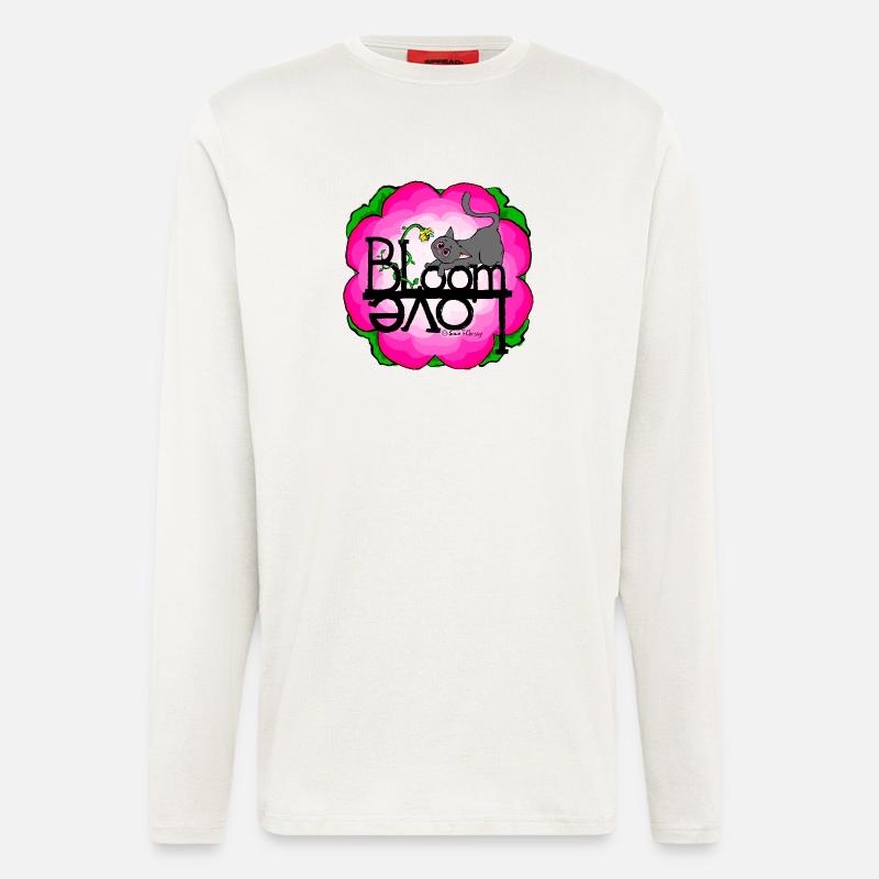 Frühling-Katze Spring Love - Langarmshirt - made by SPREAD  - OFF WHITE