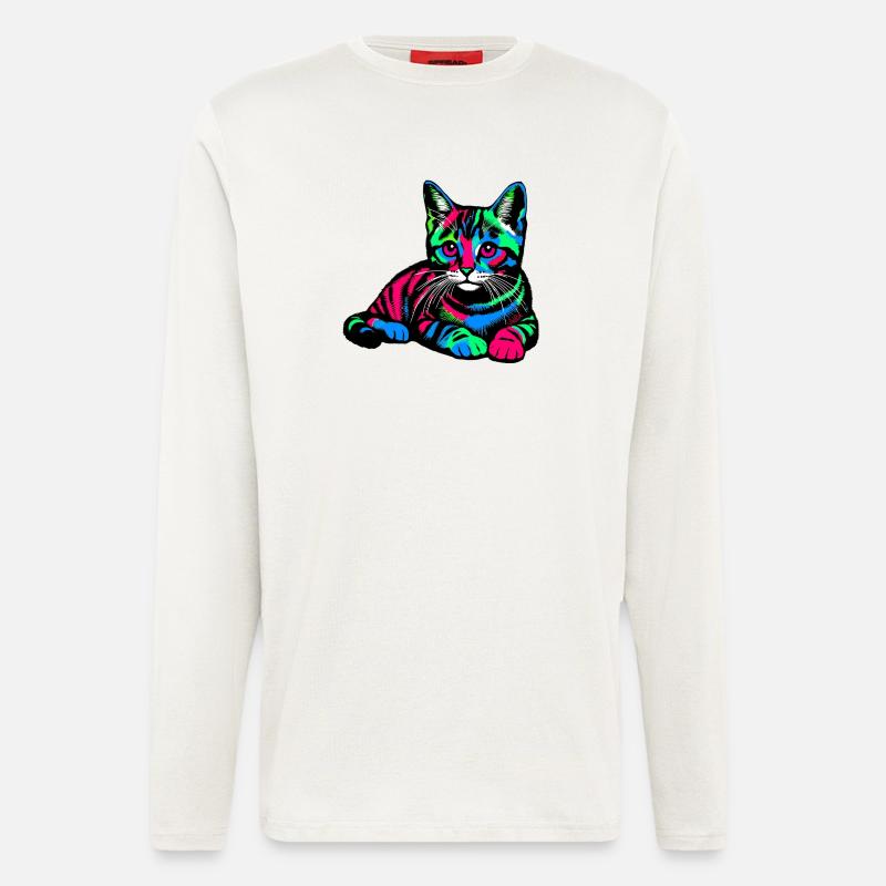 Katze - Langarmshirt - made by SPREAD  - OFF WHITE