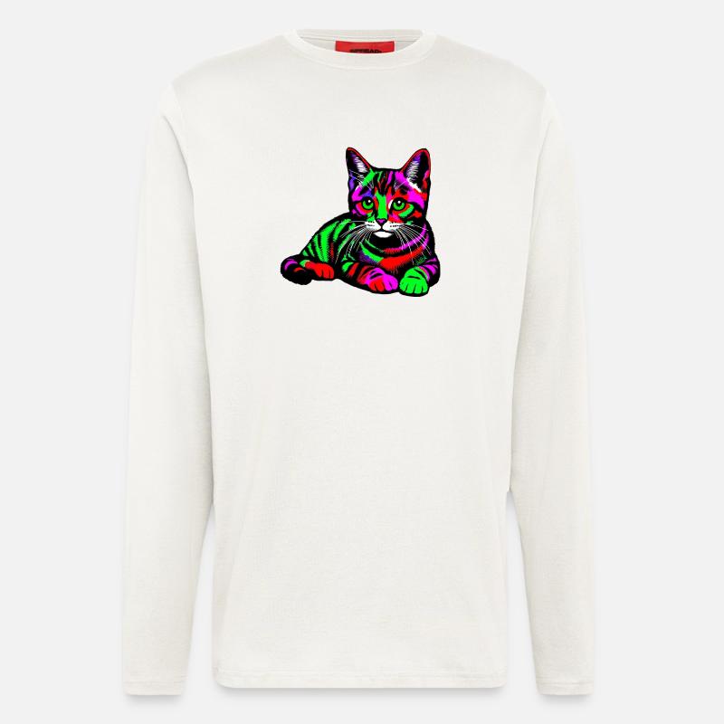 Katze - Langarmshirt - made by SPREAD  - OFF WHITE