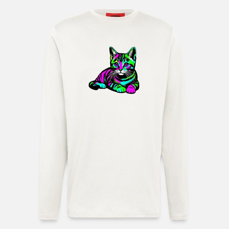 Katze - Langarmshirt - made by SPREAD  - OFF WHITE