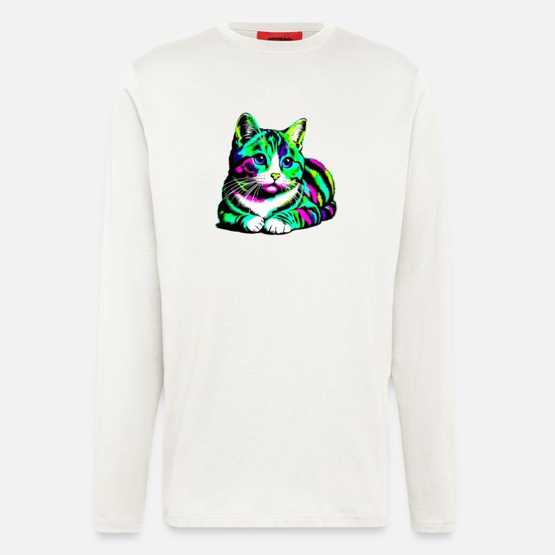 Katze - Langarmshirt - made by SPREAD  - OFF WHITE