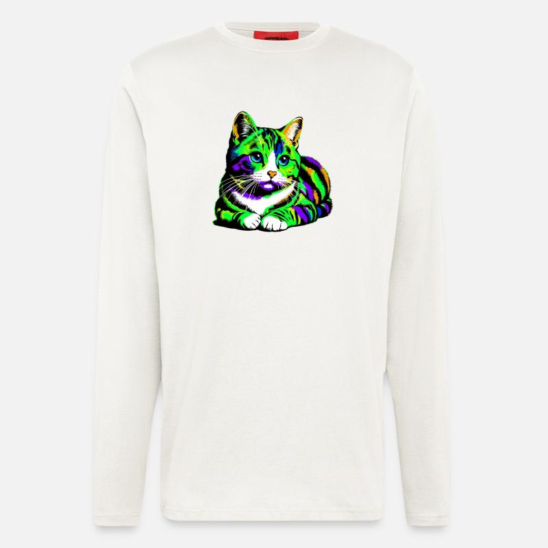 Katze - Langarmshirt - made by SPREAD  - OFF WHITE