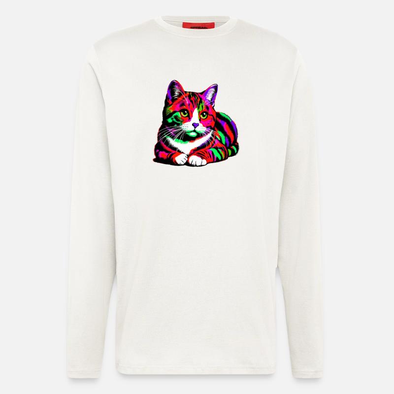 Katze - Langarmshirt - made by SPREAD  - OFF WHITE
