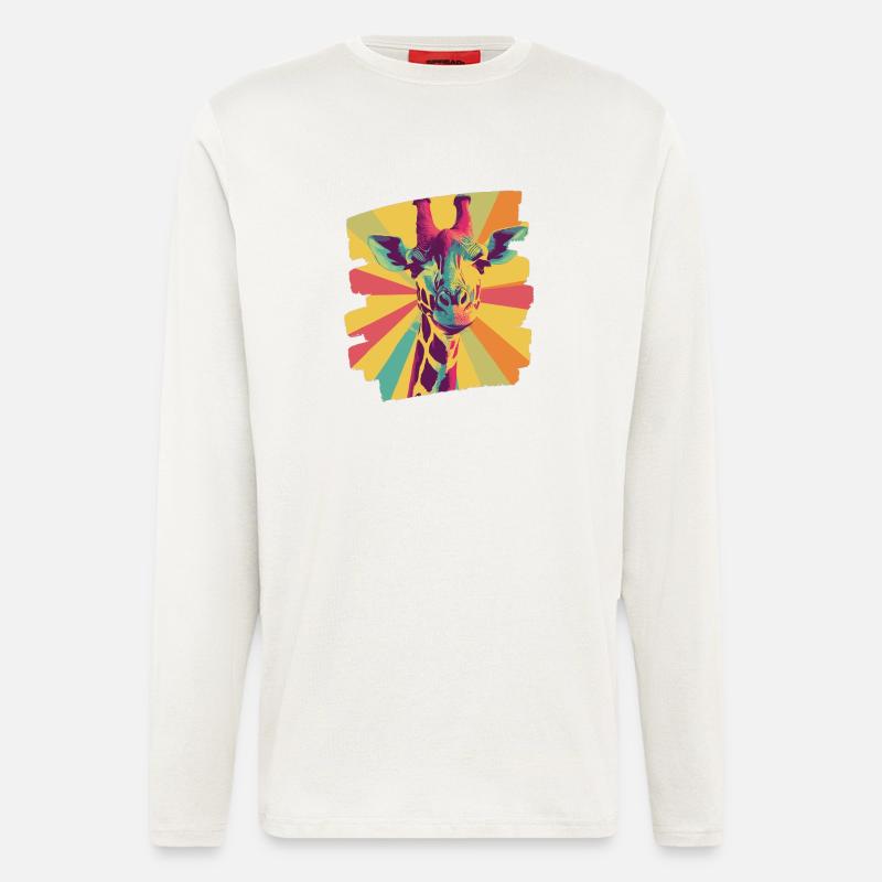 Giraffe - Langarmshirt - made by SPREAD  - OFF WHITE