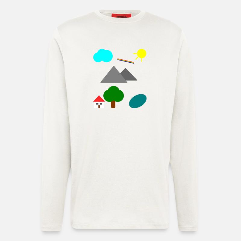 Einfache Landschaft - Langarmshirt - made by SPREAD - OFF WHITE