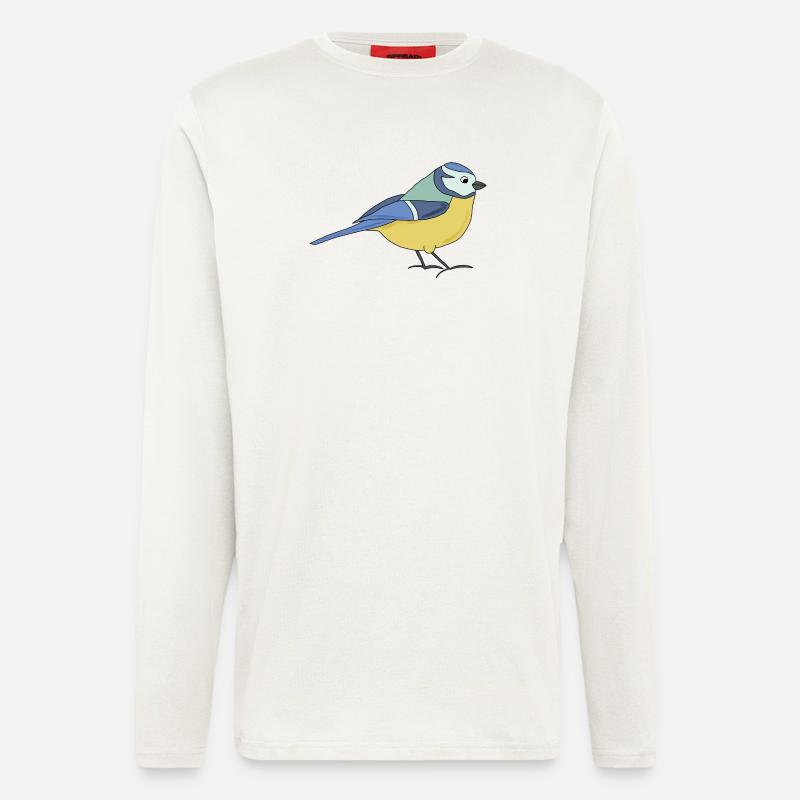 kleine Blaumeise, bunt - Langarmshirt - made by SPREAD  - OFF WHITE