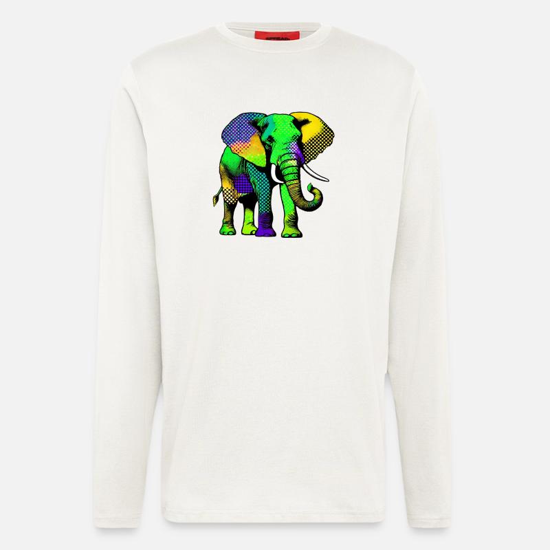 Elefant - Langarmshirt - made by SPREAD  - OFF WHITE