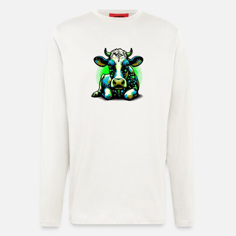 Kuh - Langarmshirt - made by SPREAD  - OFF WHITE