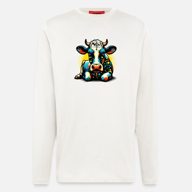 Kuh - Langarmshirt - made by SPREAD  - OFF WHITE