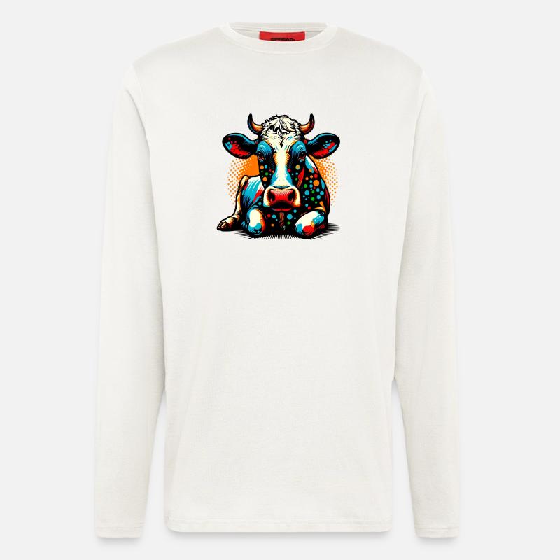 Kuh - Langarmshirt - made by SPREAD  - OFF WHITE