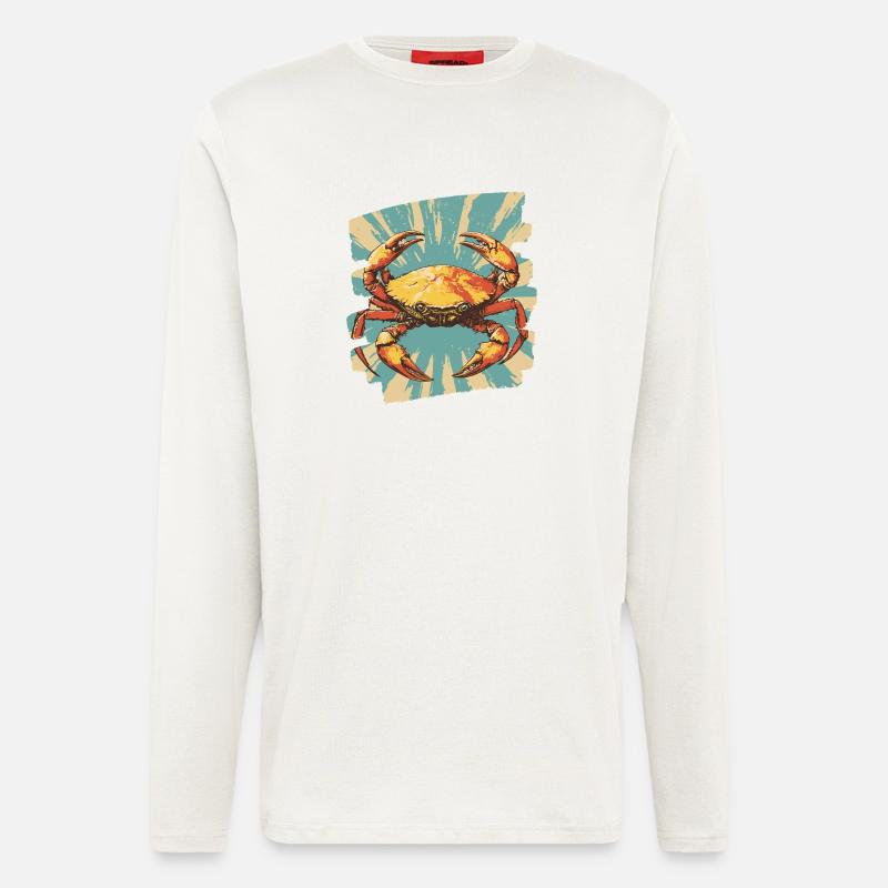 Krabbe Retro - Langarmshirt - made by SPREAD  - OFF WHITE