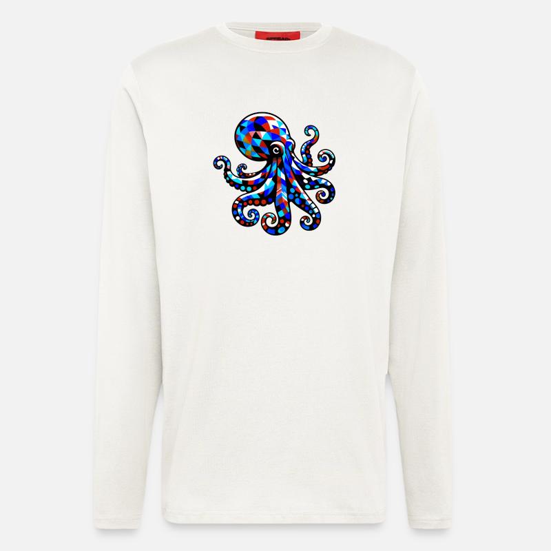 Krake - Langarmshirt - made by SPREAD  - OFF WHITE