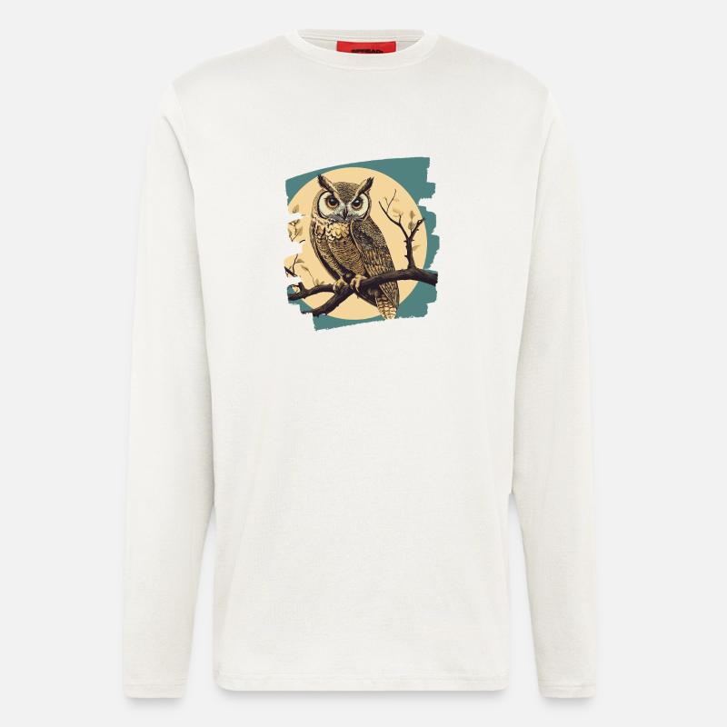 Owl - Longsleeve - made by SPREAD  - OFF WHITE