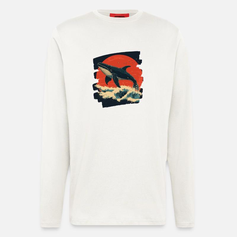 Wal Retro - Langarmshirt - made by SPREAD  - OFF WHITE