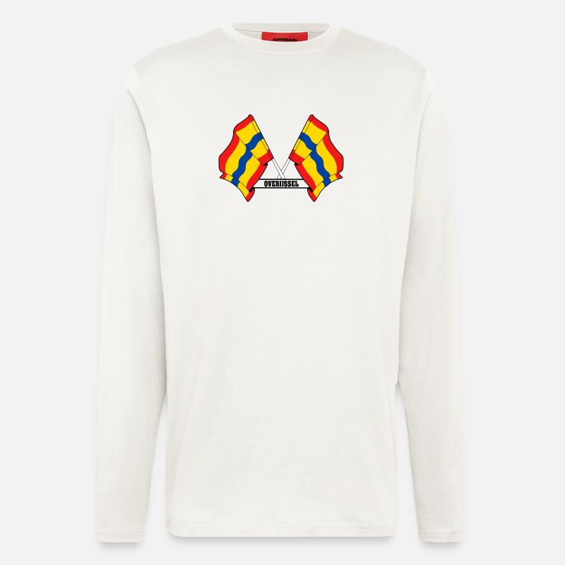 Two flags text OVERIJSSEL - Longsleeve - made by SPREAD  - OFF WHITE