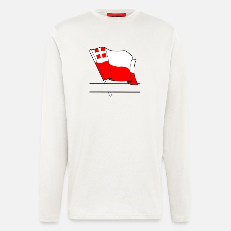 Flagge Utrecht Textbanner - Langarmshirt - made by SPREAD  - OFF WHITE