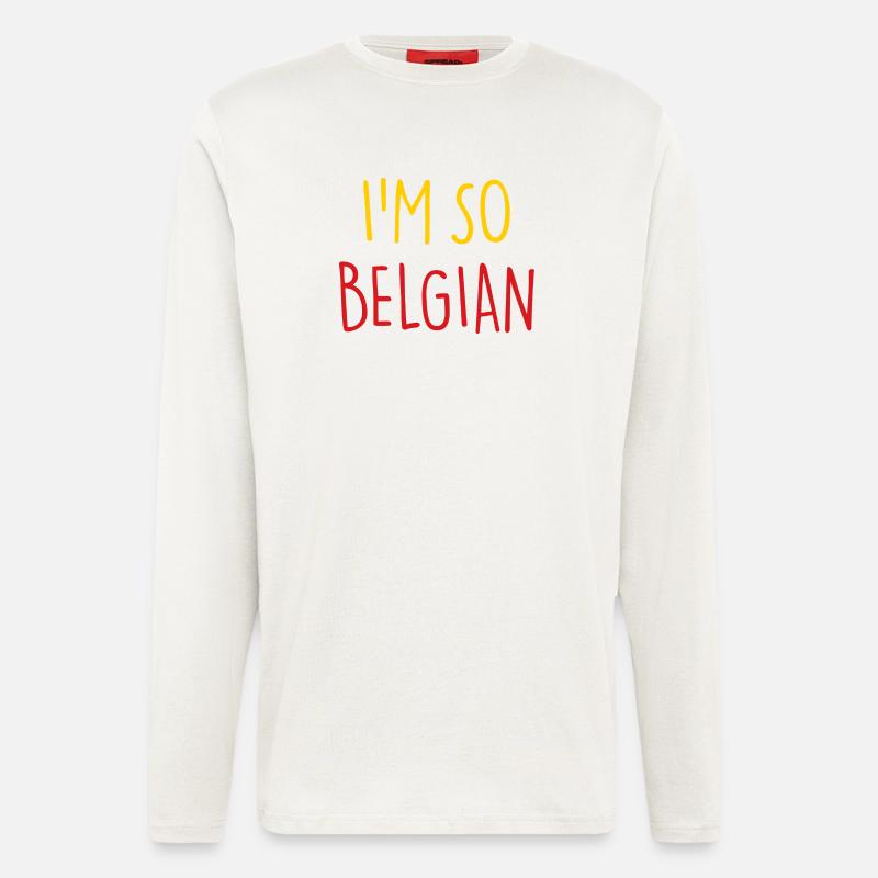I'M SO BELGIAN BELGIAN Belgium - Longsleeve - made by SPREAD - OFF WHITE