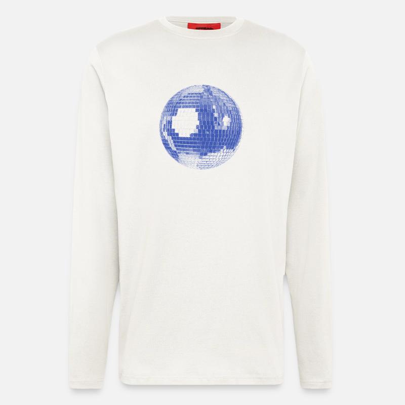 Disco Ball – Retro Party Vibes - Langarmshirt - made by SPREAD - OFF WHITE