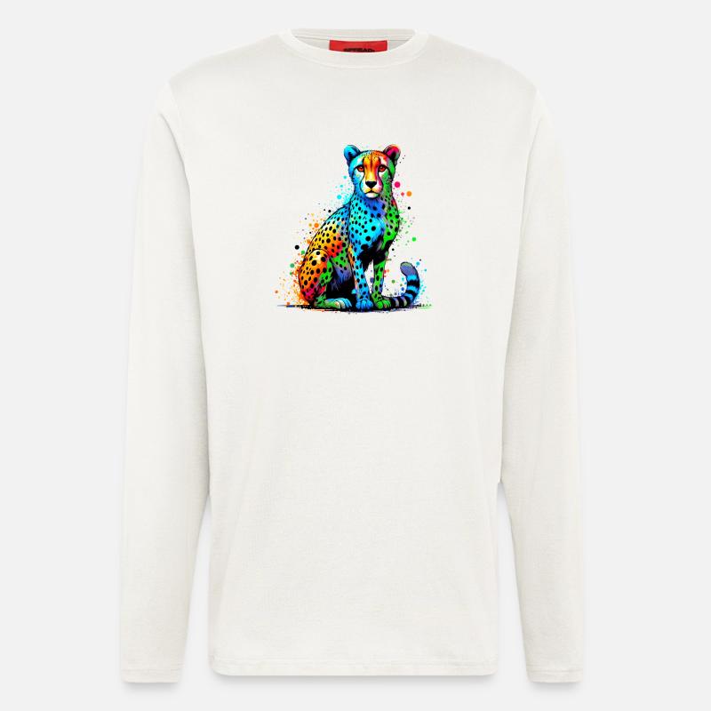 Gepard - Langarmshirt - made by SPREAD - OFF WHITE