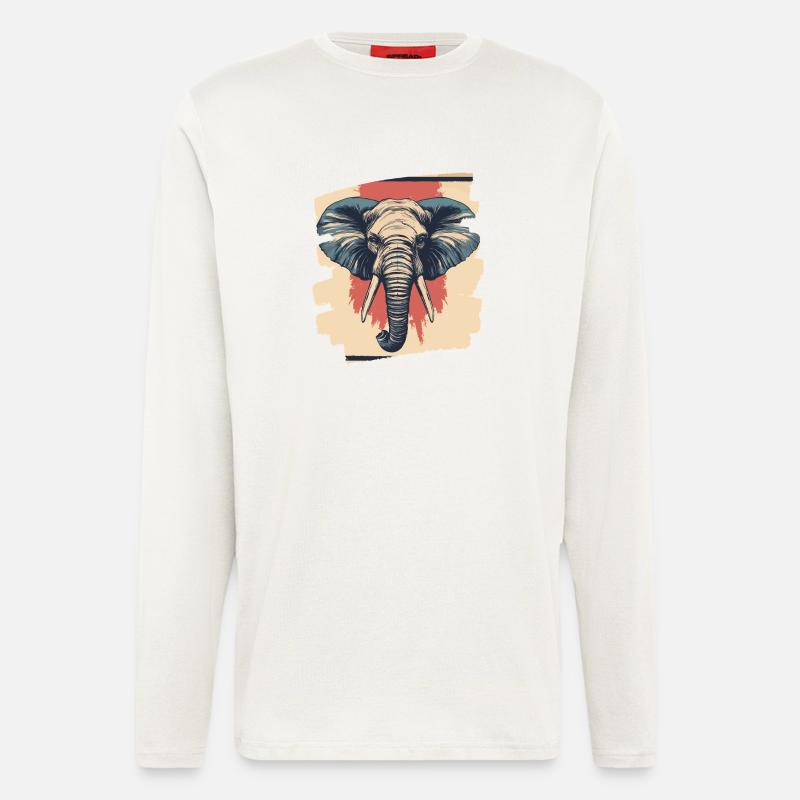 Elefant - Langarmshirt - made by SPREAD  - OFF WHITE
