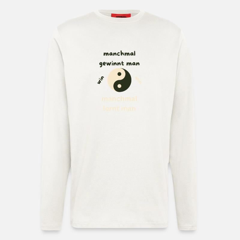 manchmal gewinnt man - Langarmshirt - made by SPREAD  - OFF WHITE