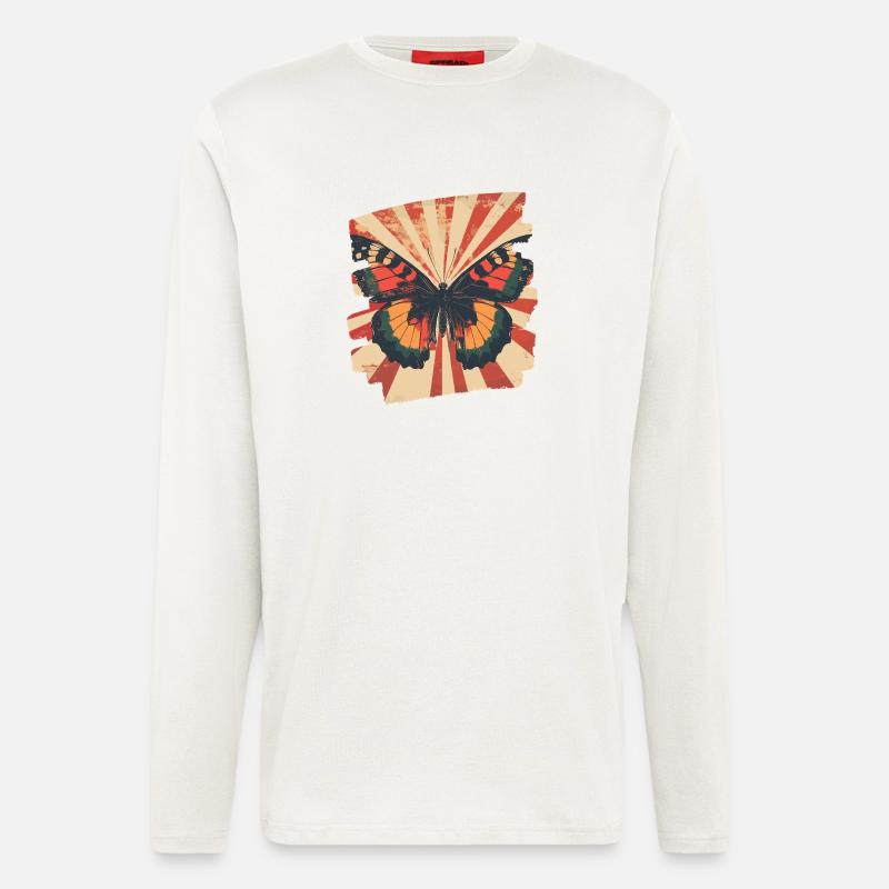 Schmetterling - Langarmshirt - made by SPREAD  - OFF WHITE
