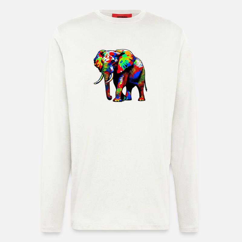 Elefant - Langarmshirt - made by SPREAD  - OFF WHITE