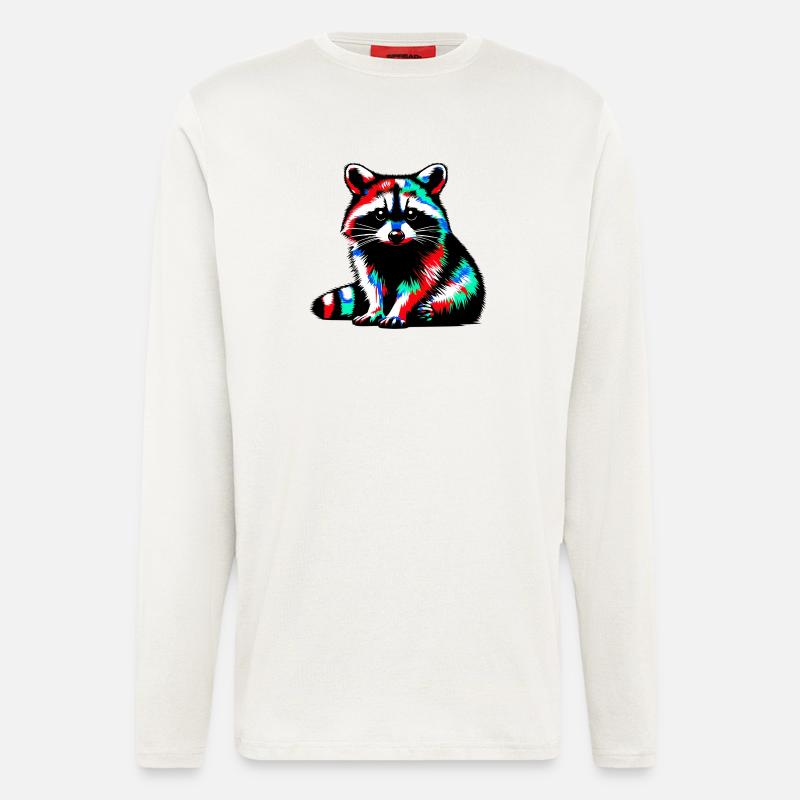 Waschbär - Langarmshirt - made by SPREAD  - OFF WHITE
