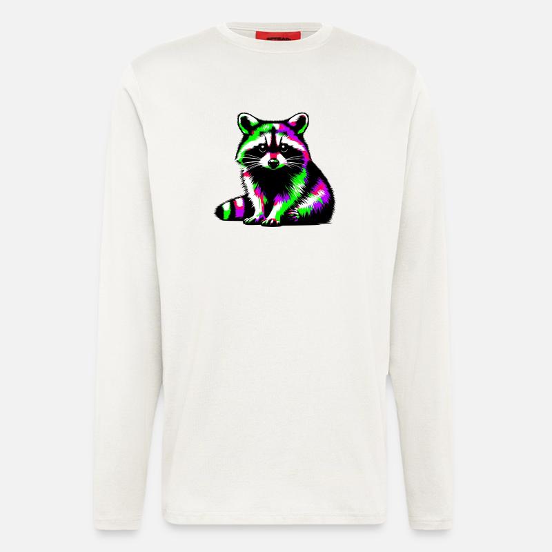 Waschbär - Langarmshirt - made by SPREAD  - OFF WHITE