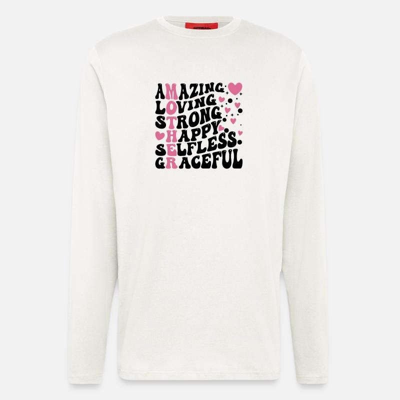 Die beste Mutter aller Zeiten - Langarmshirt - made by SPREAD  - OFF WHITE