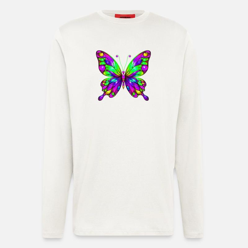 Schmetterling - Langarmshirt - made by SPREAD  - OFF WHITE