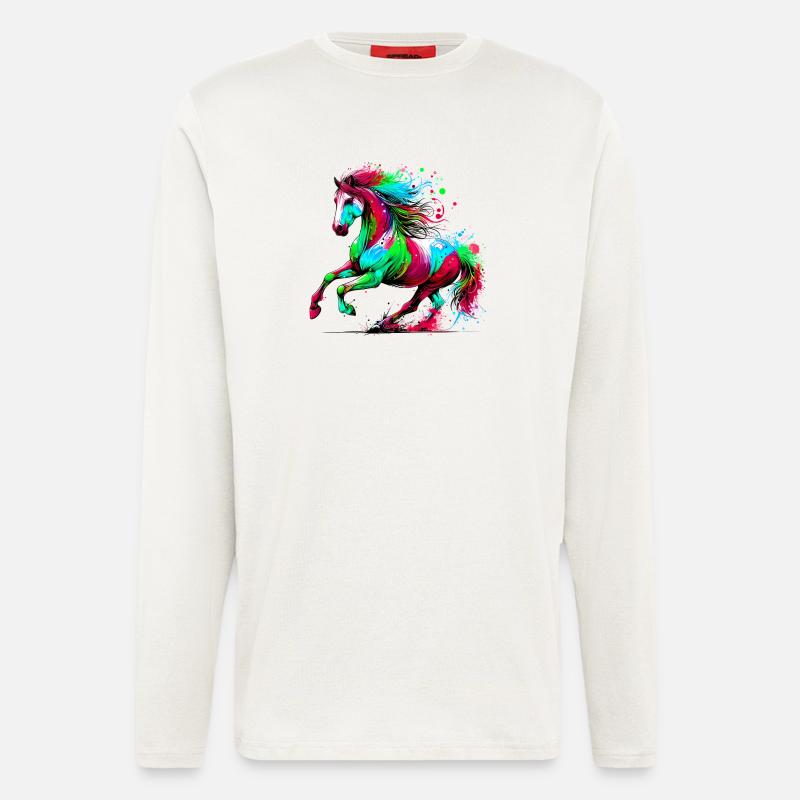 Pferd - Langarmshirt - made by SPREAD  - OFF WHITE